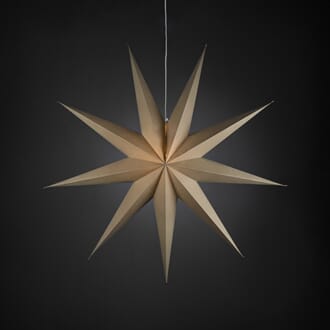 Pappstjerne 115 cm beige 9 armet