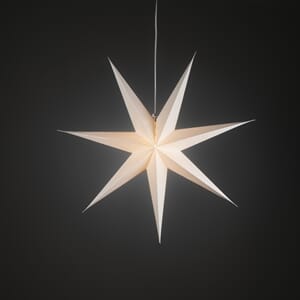 Pappstjerne 78 cm hvit 7 armet