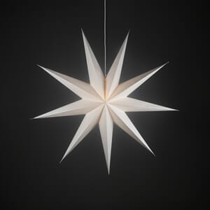 Pappstjerne 115 cm hvit 9 armet