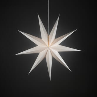 Pappstjerne 115 cm hvit 9 armet