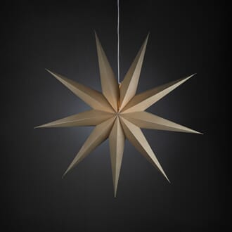Pappstjerne 115 cm beige 9 armet