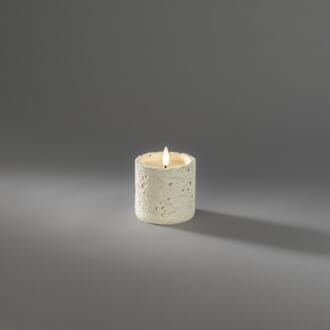 Cementlys varmhvit LED 8 cm