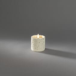 Cementlys varmhvit LED 8 cm