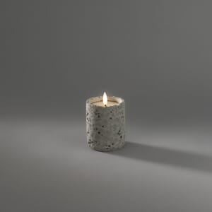 Cementlys varmhvit LED 10 cm