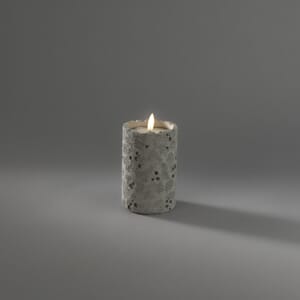 Cementlys varmhvit LED 12 cm