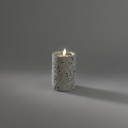 Cementlys varmhvit LED 12 cm