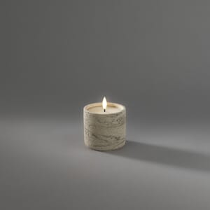 Cementlys varmvhit LED 8 cm