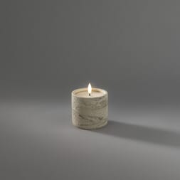 Cementlys varmvhit LED 8 cm