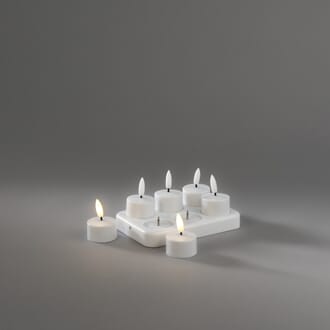 6 stk oppladbare batterilys