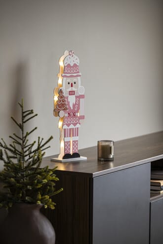 Nøtteknekker 51 cm rosa