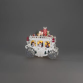 Siluett vogn med passasjerer