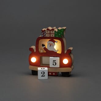 Siluett julekalender varmhvite LED
