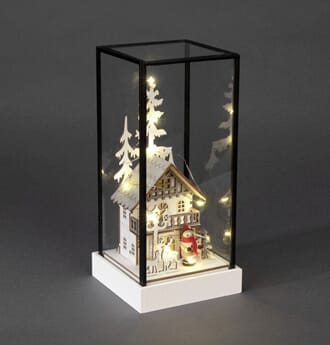 Siluett hus og nisse 22,5 cm