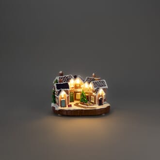 Pepperkakeby med juletre