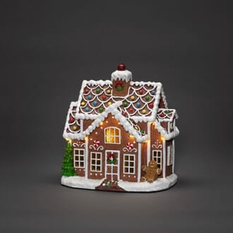 Pepperkakehus varmhvite LED