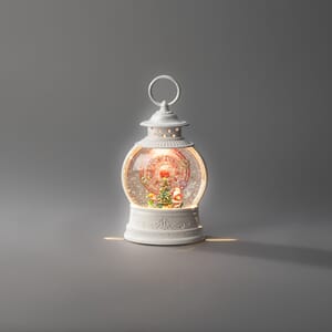 Vannfyllt lykt med pariserhjul og juletre