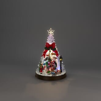 Roterende Juletre med motiv og musikk