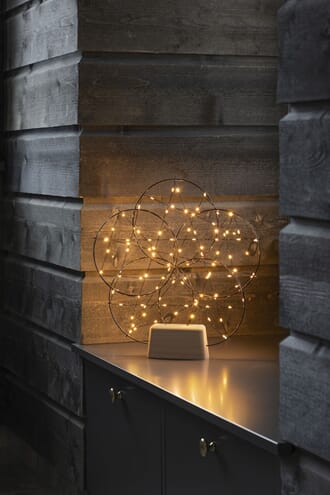 Metalldekorasjon 100 amber LED