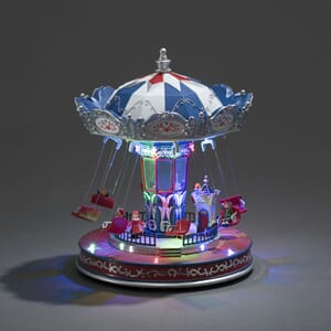 Mekanisk juleby LED karusell