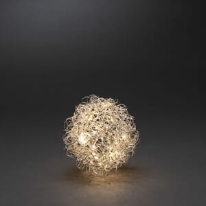 Sølv metallball 20 cm
