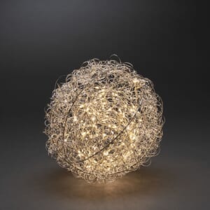 Sølv metallball 30 cm