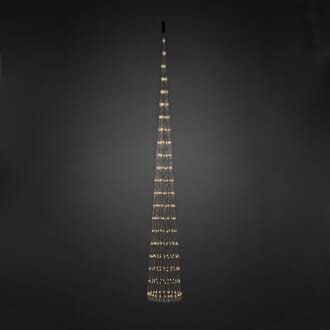 Lysdekorasjon kon 200 cm 26x22 varmhvite LED sølv kabel