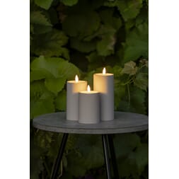 Plast LED lys 10 cm beige