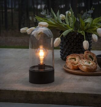 Lys med plastkuppel 1 amber LED timer