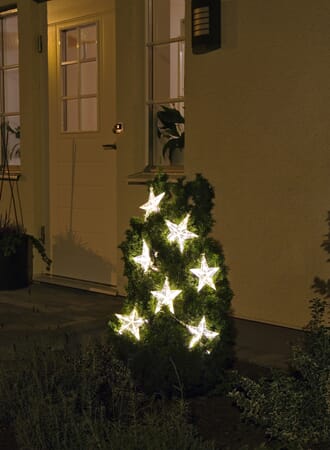 Gardinslynge 7 stjerner og 35 varmhvite LED