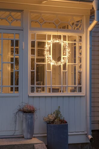Krans 50 cm 600 frostet dimmbare LED