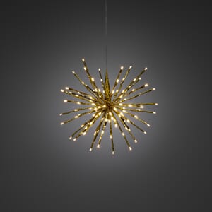 Dekorasjonsball gull 40 cm 120 varmhvite LED