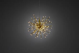 Dekorasjonsball gull 40 cm 120 varmhvite LED