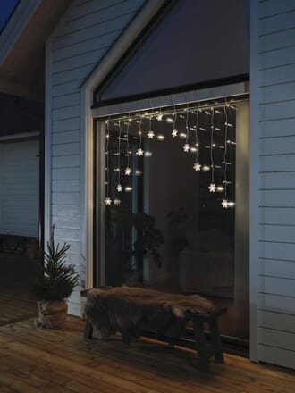 Gardinslynge 120 cm 11 snefnugg 41 LED