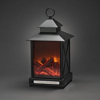 Lanterne med 6 varmhvite LED - 42 cm
