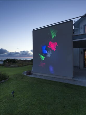 Laserlampe fargede julemotiv