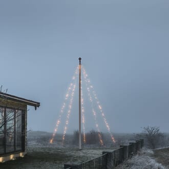 Flaggstangbelysning varmhvit 6-7 m frostet