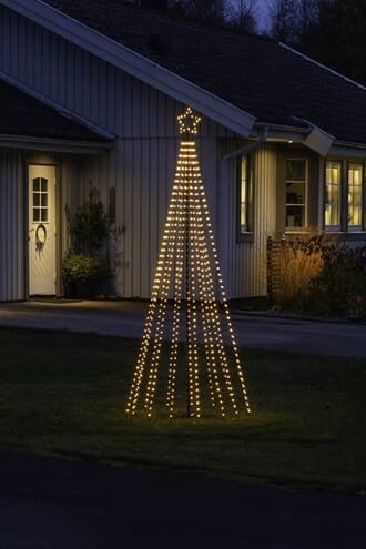 Juletre 240 cm med toppstjerne 15 slynger