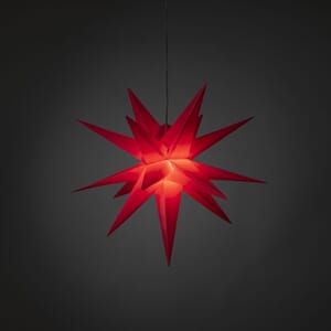 3D plaststjerne 60 cm rød