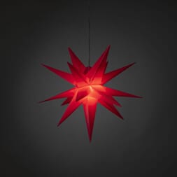 3D plaststjerne 60 cm rød