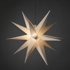 3D plaststjerne 80 cm hvit