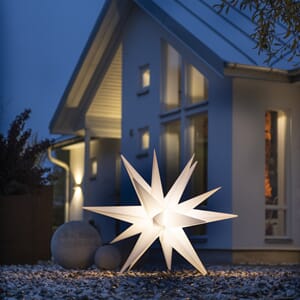 3D plaststjerne 100 cm hvit