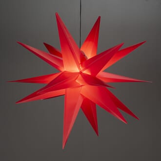 3D plaststjerne 100 cm rød