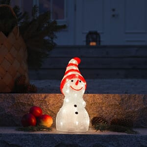 Snømann 32 cm med lue