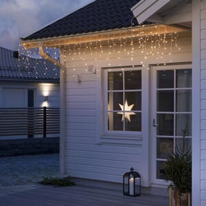 Istappslynge 200 varmhvite LED 5,07 m frostet