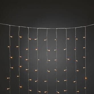 Draperi 320 amber LED frostet 2m