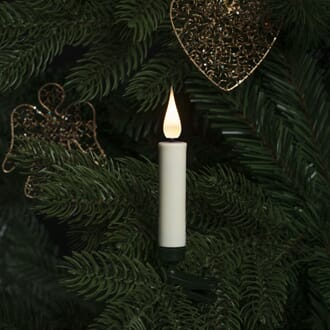 Juletrebelysning 12 flimre varmhvite LED