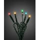 Minilys 35 LED grønn kabel farget