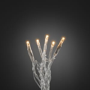 Minilys 35 LED klar kabel amber
