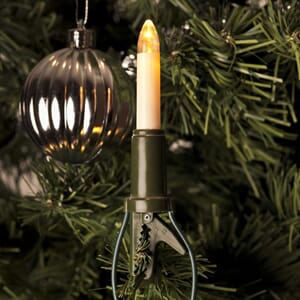 Julgransbelysning 15 varmvita DC LED 230V