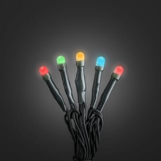 Minislynge 10 fargede LED frostet